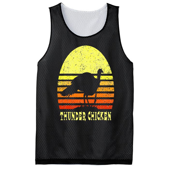 Turkey Hunting Retro Sunset Upland Bird Hunter Thanksgiving Mesh Reversible Basketball Jersey Tank