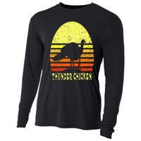 Turkey Hunting Retro Sunset Upland Bird Hunter Thanksgiving Cooling Performance Long Sleeve Crew