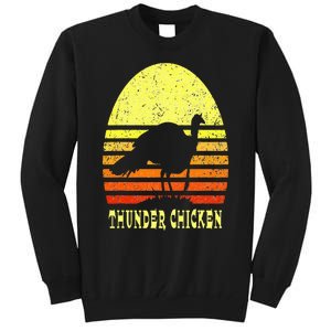 Turkey Hunting Retro Sunset Upland Bird Hunter Thanksgiving Tall Sweatshirt