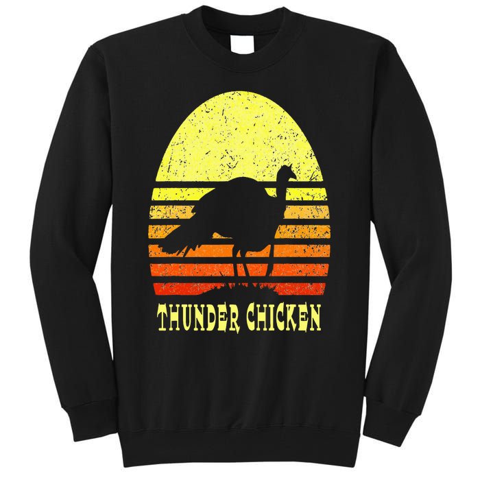 Turkey Hunting Retro Sunset Upland Bird Hunter Thanksgiving Tall Sweatshirt