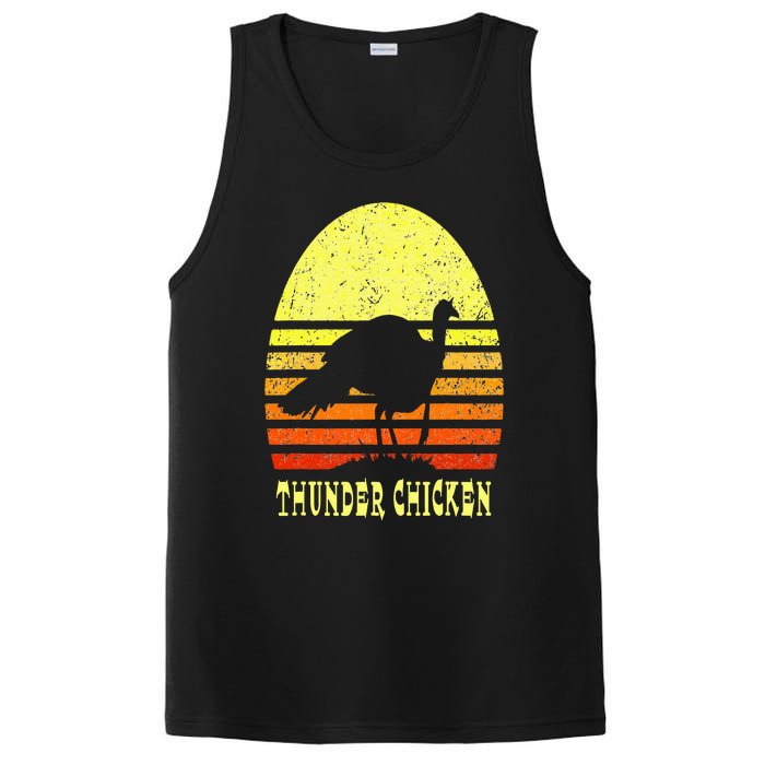 Turkey Hunting Retro Sunset Upland Bird Hunter Thanksgiving PosiCharge Competitor Tank