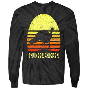 Turkey Hunting Retro Sunset Upland Bird Hunter Thanksgiving Tie-Dye Long Sleeve Shirt