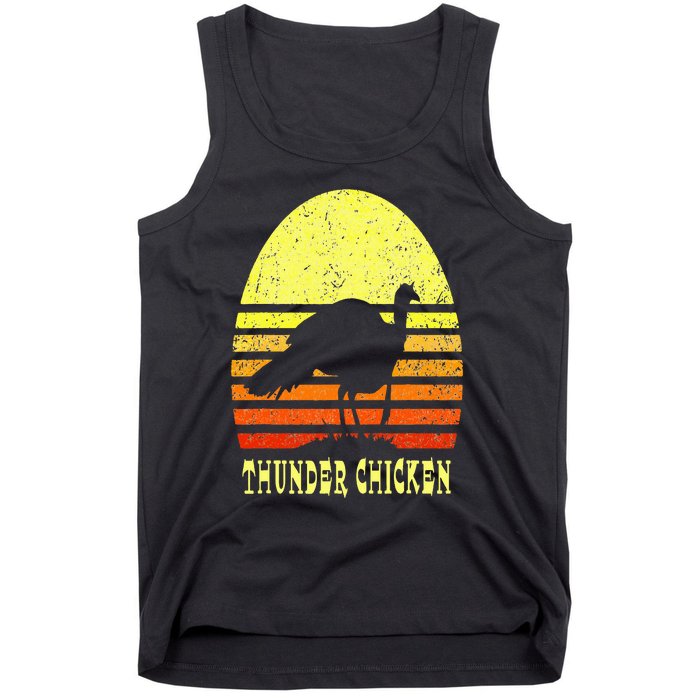 Turkey Hunting Retro Sunset Upland Bird Hunter Thanksgiving Tank Top