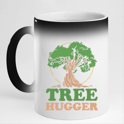 Tree Hugger Retro Vintage Environmental Nature Lover 11oz Black Color Changing Mug