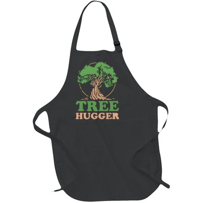 Tree Hugger Retro Vintage Environmental Nature Lover Full-Length Apron With Pockets