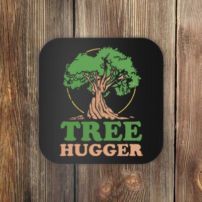 Tree Hugger Retro Vintage Environmental Nature Lover Coaster