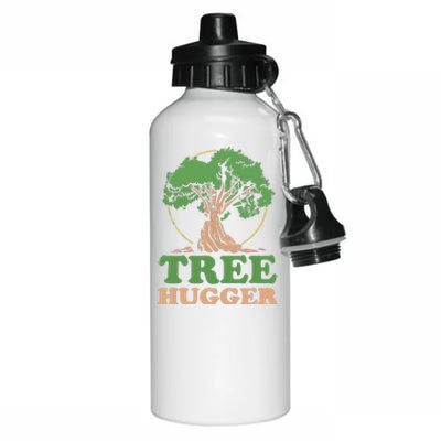 Tree Hugger Retro Vintage Environmental Nature Lover Aluminum Water Bottle 