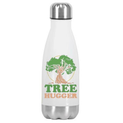 Tree Hugger Retro Vintage Environmental Nature Lover Stainless Steel Insulated Water Bottle