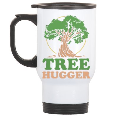 Tree Hugger Retro Vintage Environmental Nature Lover Stainless Steel Travel Mug