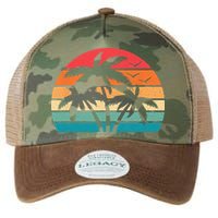 Tropical Hawaiian Retro Palm Tree Sunset Hawaii Beach Legacy Tie Dye Trucker Hat