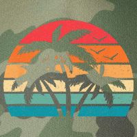Tropical Hawaiian Retro Palm Tree Sunset Hawaii Beach Legacy Tie Dye Trucker Hat