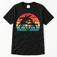 Tropical Hawaiian Retro Palm Tree Sunset Hawaii Beach Tall T-Shirt