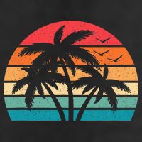 Tropical Hawaiian Retro Palm Tree Sunset Hawaii Beach Adult Drive Performance Visor