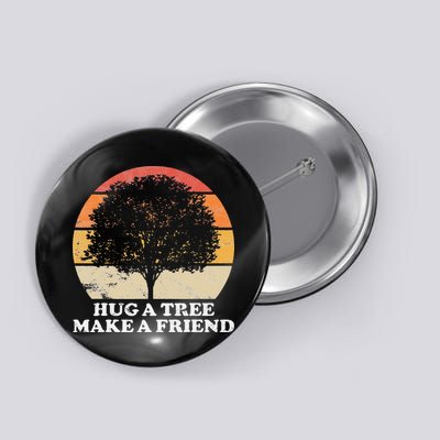 Tree Hugger Retro Environmental Nature Lover Earth Button
