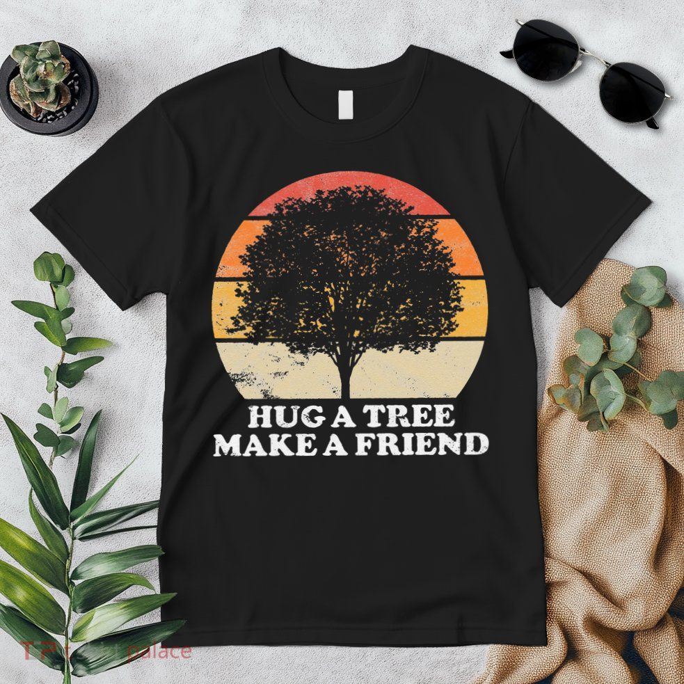 Tree Hugger Retro Environmental Nature Lover Earth Premium T-Shirt