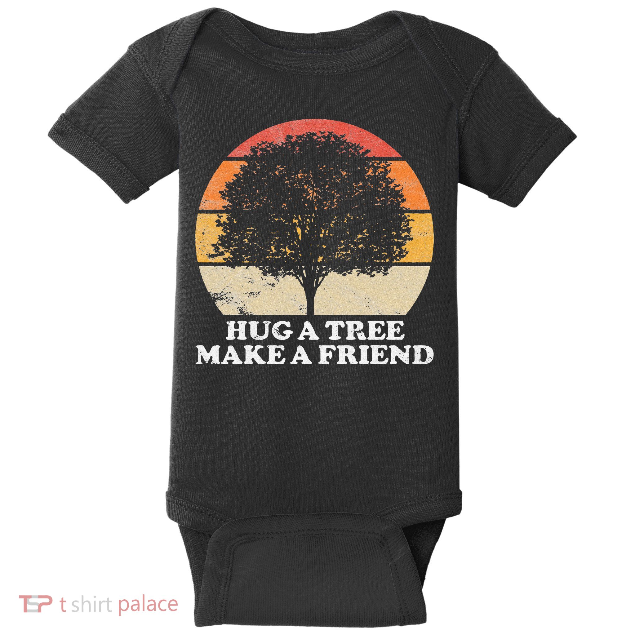 Tree Hugger Retro Environmental Nature Lover Earth Baby Bodysuit