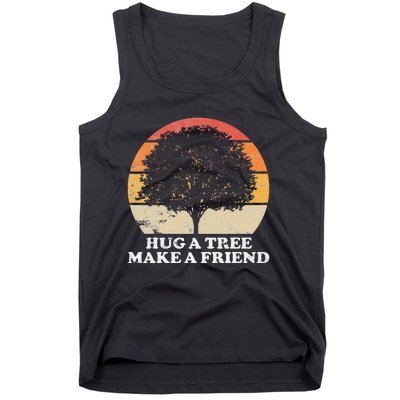 Tree Hugger Retro Environmental Nature Lover Earth Tank Top