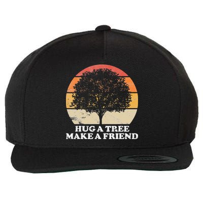 Tree Hugger Retro Environmental Nature Lover Earth Wool Snapback Cap