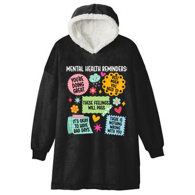 Tal Health Reminders Tal Health Awareness Month Gift Hooded Wearable Blanket