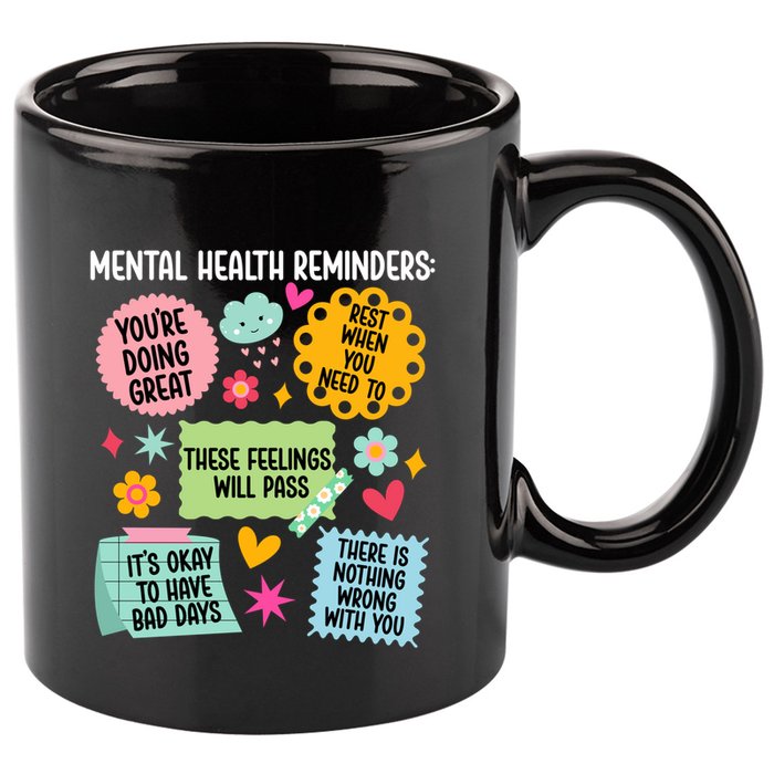 Tal Health Reminders Tal Health Awareness Month Gift 11oz C Handle Ceramic Mug