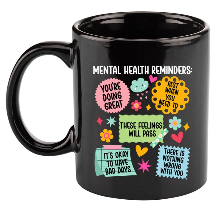 Tal Health Reminders Tal Health Awareness Month Gift 11oz C Handle Ceramic Mug