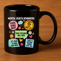 Tal Health Reminders Tal Health Awareness Month Gift 11oz C Handle Ceramic Mug