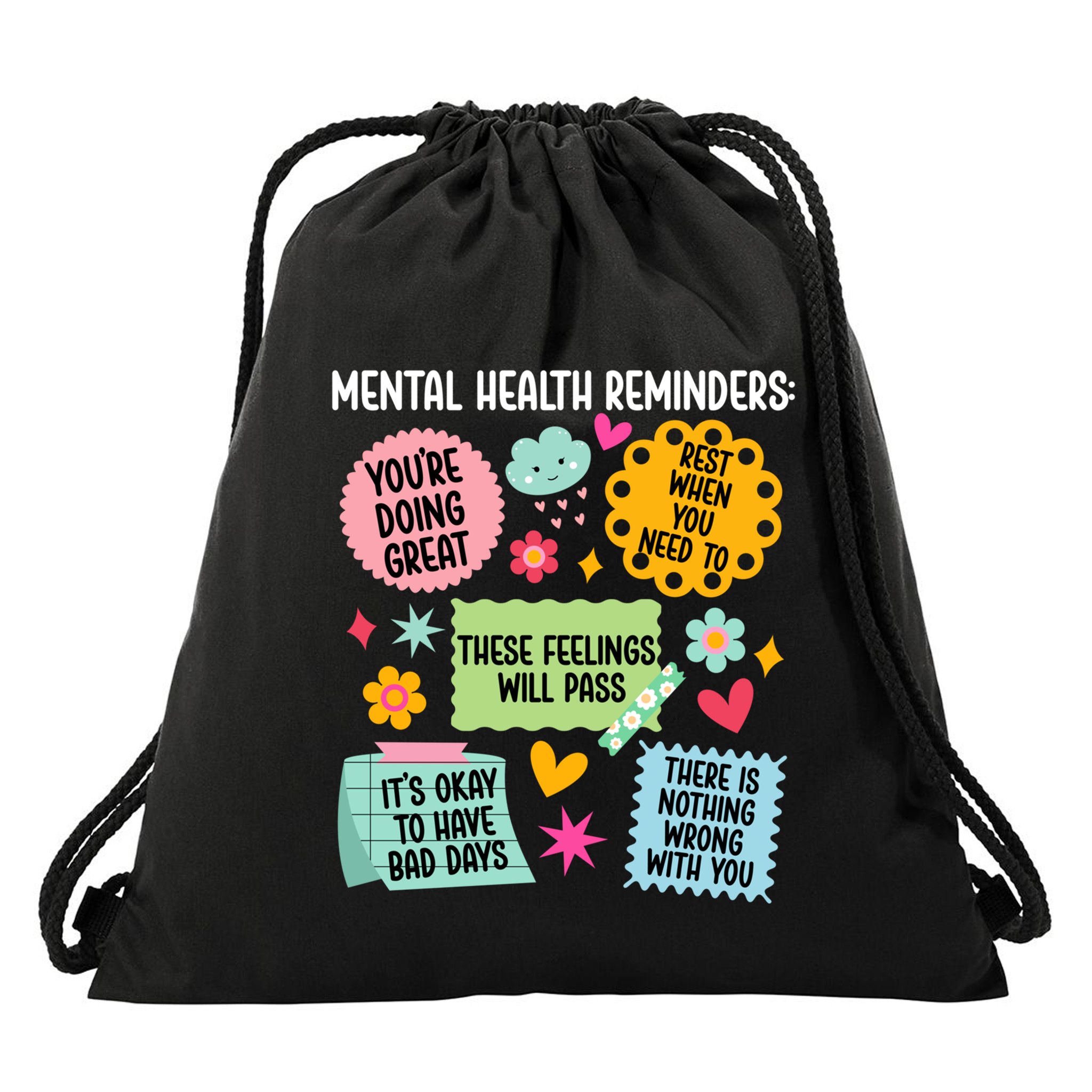 Tal Health Reminders Tal Health Awareness Month Gift Drawstring Bag