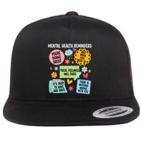 Tal Health Reminders Tal Health Awareness Month Gift Flat Bill Trucker Hat