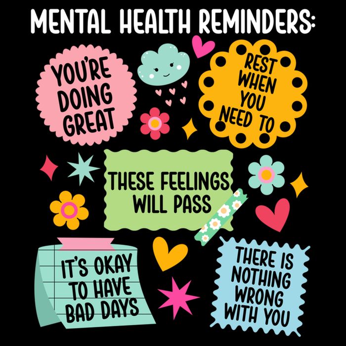 Tal Health Reminders Tal Health Awareness Month Gift Flat Bill Trucker Hat