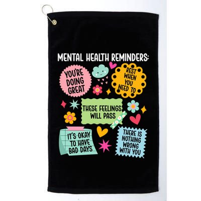 Tal Health Reminders Tal Health Awareness Month Gift Golf Towel