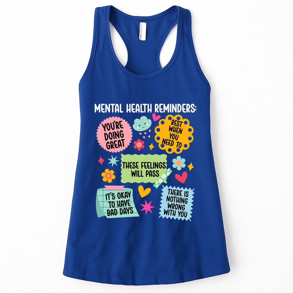 Tal Health Reminders Tal Health Awareness Month Gift Womens Tank Top