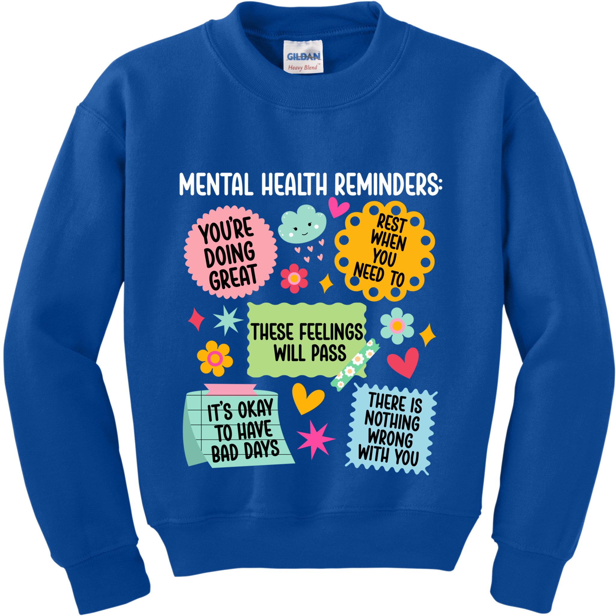 Tal Health Reminders Tal Health Awareness Month Gift Kids Sweatshirt