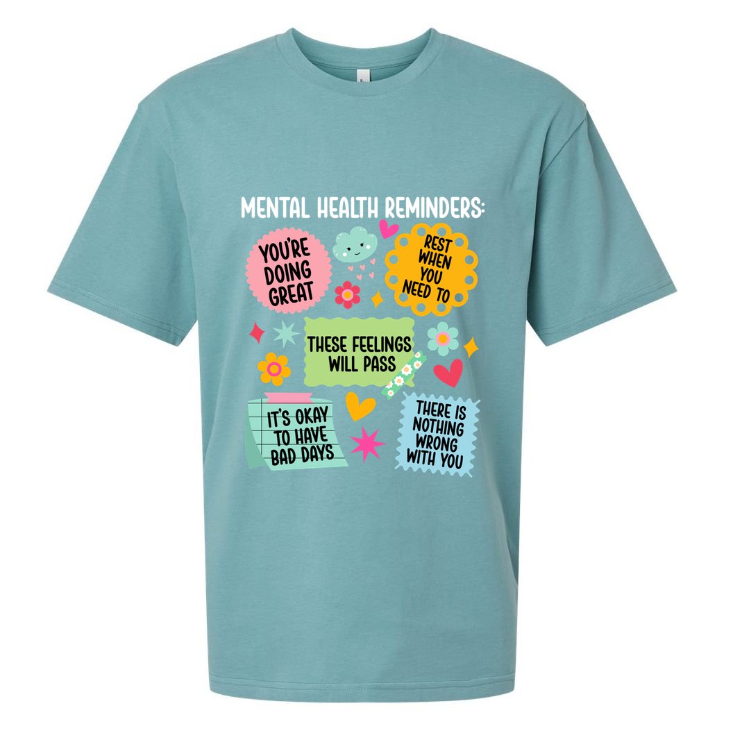 Tal Health Reminders Tal Health Awareness Month Gift Sueded Cloud Jersey T-Shirt
