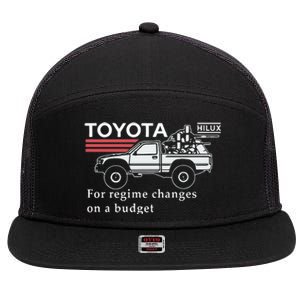 Toyotathon Hiluxfor Regime Changes On A Budget 7 Panel Mesh Trucker Snapback Hat