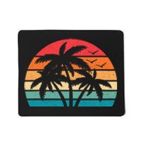 Tropical Hawaiian Retro Palm Tree Sunset Hawaii Beach Mousepad