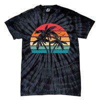 Tropical Hawaiian Retro Palm Tree Sunset Hawaii Beach Tie-Dye T-Shirt