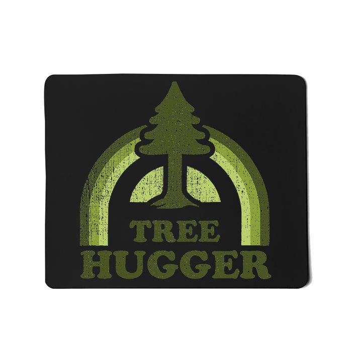 Tree Hugger Retro Environmental Nature Lover Mousepad
