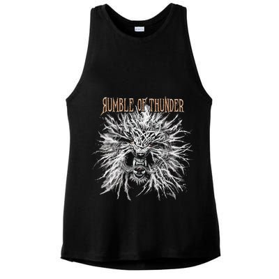 The Hu Rumble Of Thunder Album Art Ladies PosiCharge Tri-Blend Wicking Tank