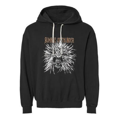 The Hu Rumble Of Thunder Album Art Garment-Dyed Fleece Hoodie