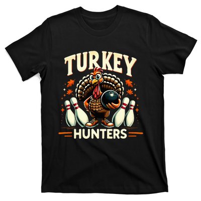 Turkey Hunters Retro Thanksgiving Bowling Lovers T-Shirt