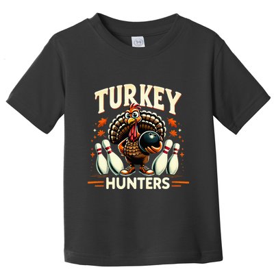 Turkey Hunters Retro Thanksgiving Bowling Lovers Toddler T-Shirt