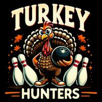 Turkey Hunters Retro Thanksgiving Bowling Lovers Short Acrylic Beanie