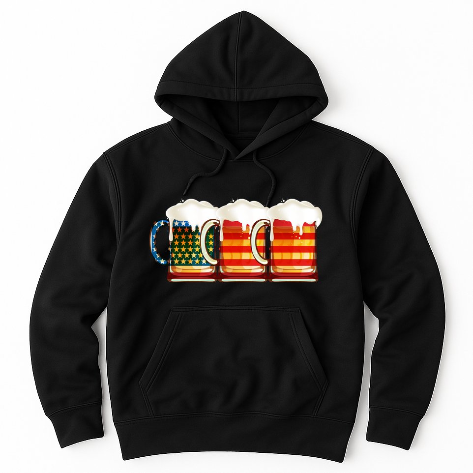 Three American Beer Hoodie