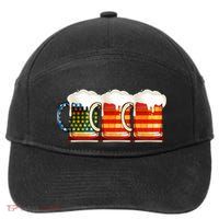 Three American Beer 7-Panel Snapback Hat