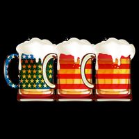Three American Beer Women's V-Neck T-Shirt