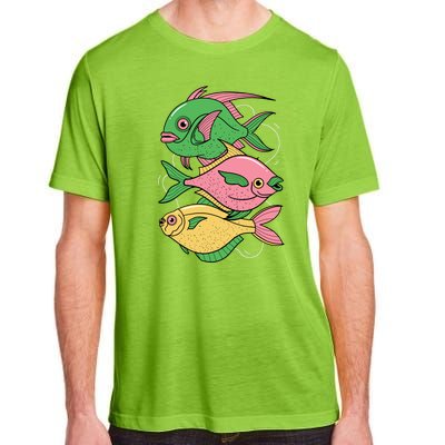 Three Colorful Fishes Adult ChromaSoft Performance T-Shirt