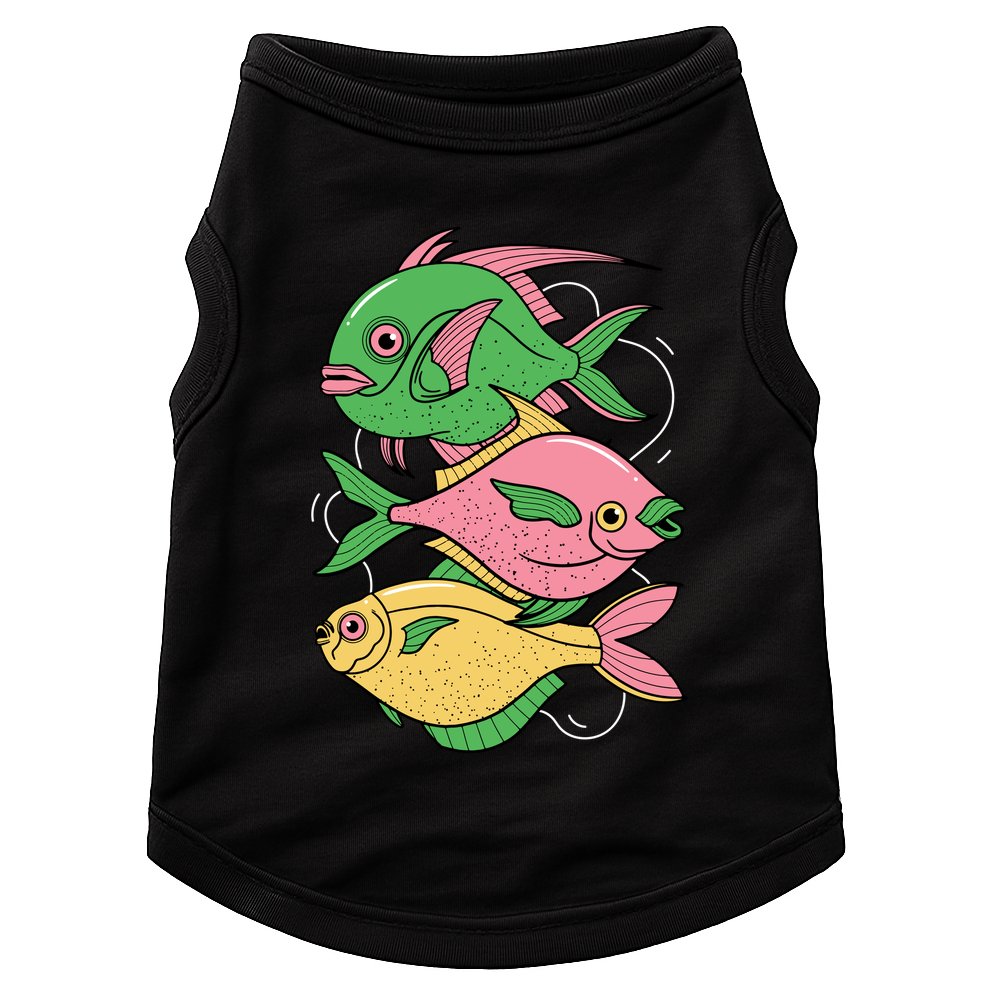 Three Colorful Fishes Doggie Tank