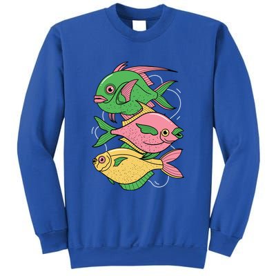 Three Colorful Fishes Sweatshirt