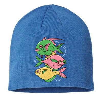 Three Colorful Fishes Sustainable Beanie