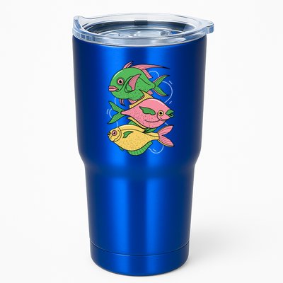 Three Colorful Fishes Tumbler